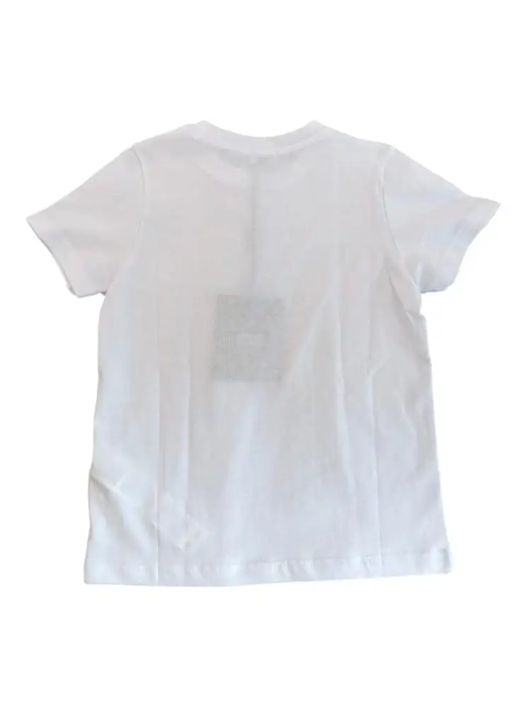 tshirt bianca bambino mini logo miniatura 2