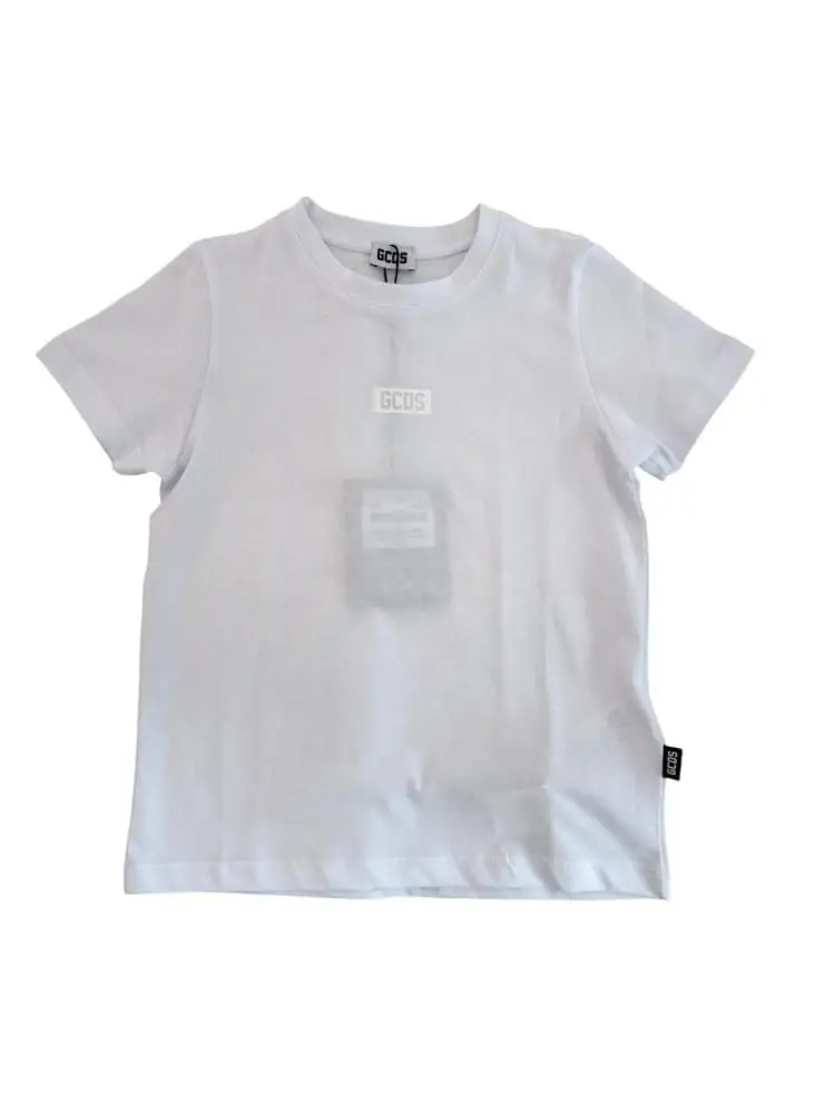 tshirt bianca bambino mini logo