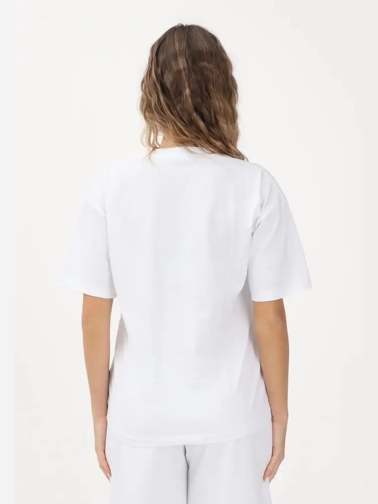 tshirt bianca bambino unisex maxi logo miniatura 2