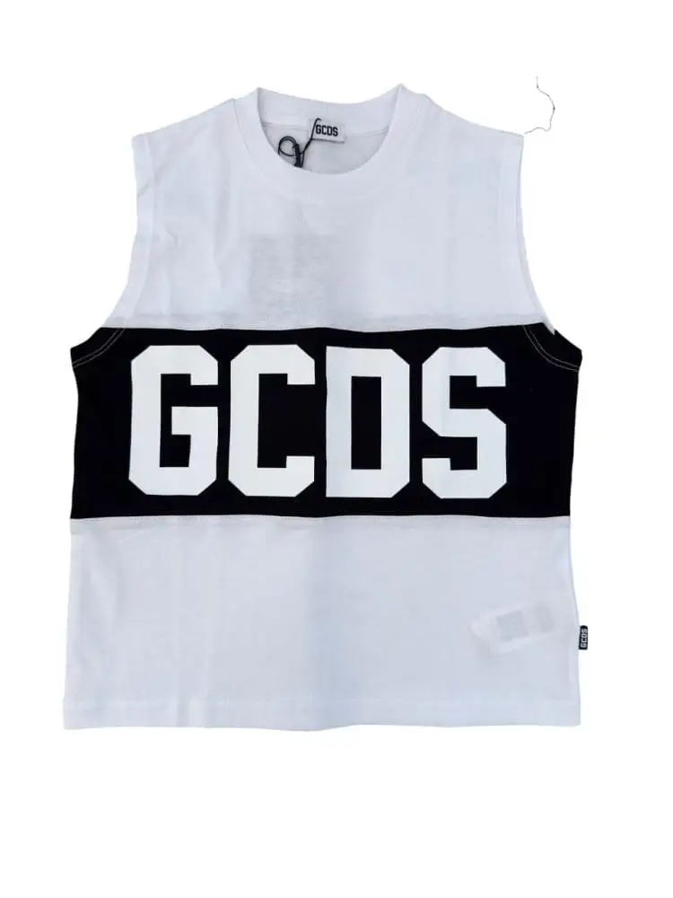 tshirt bianca nera bambino maxi logo