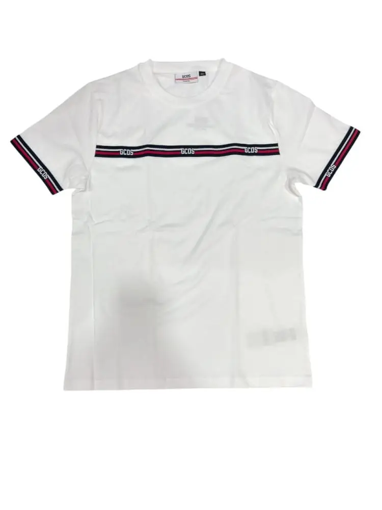 tshirt bianca uomo logo lettering