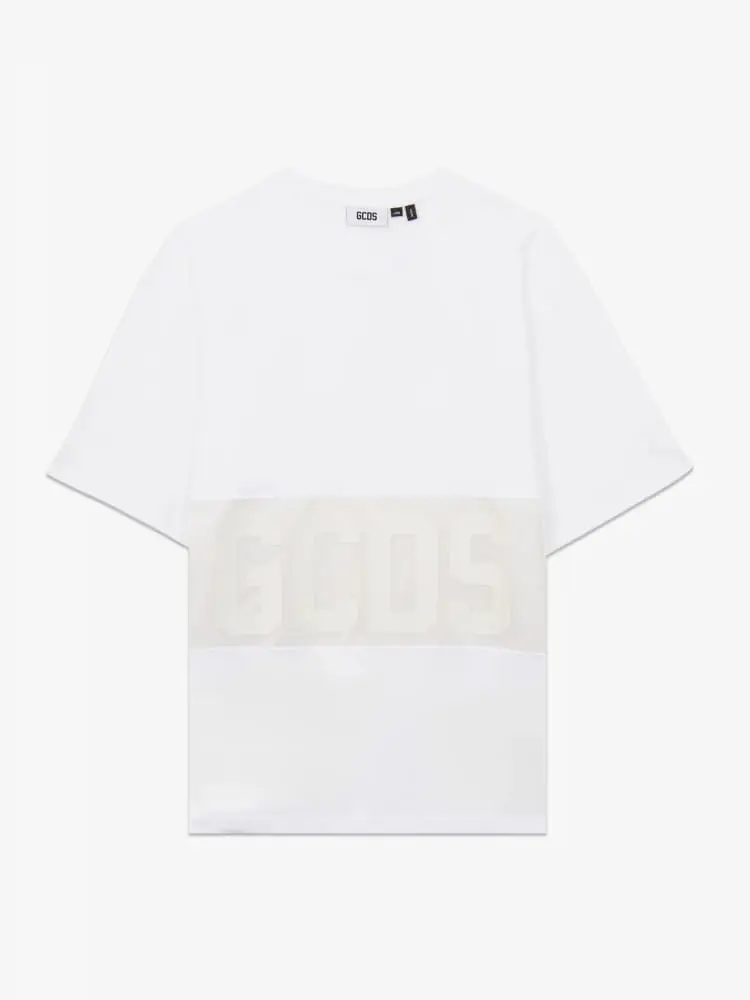 tshirt bianca uomo maxi logo