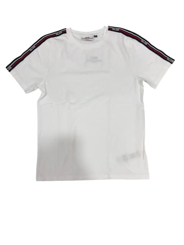 tshirt bianca uomologo lettering