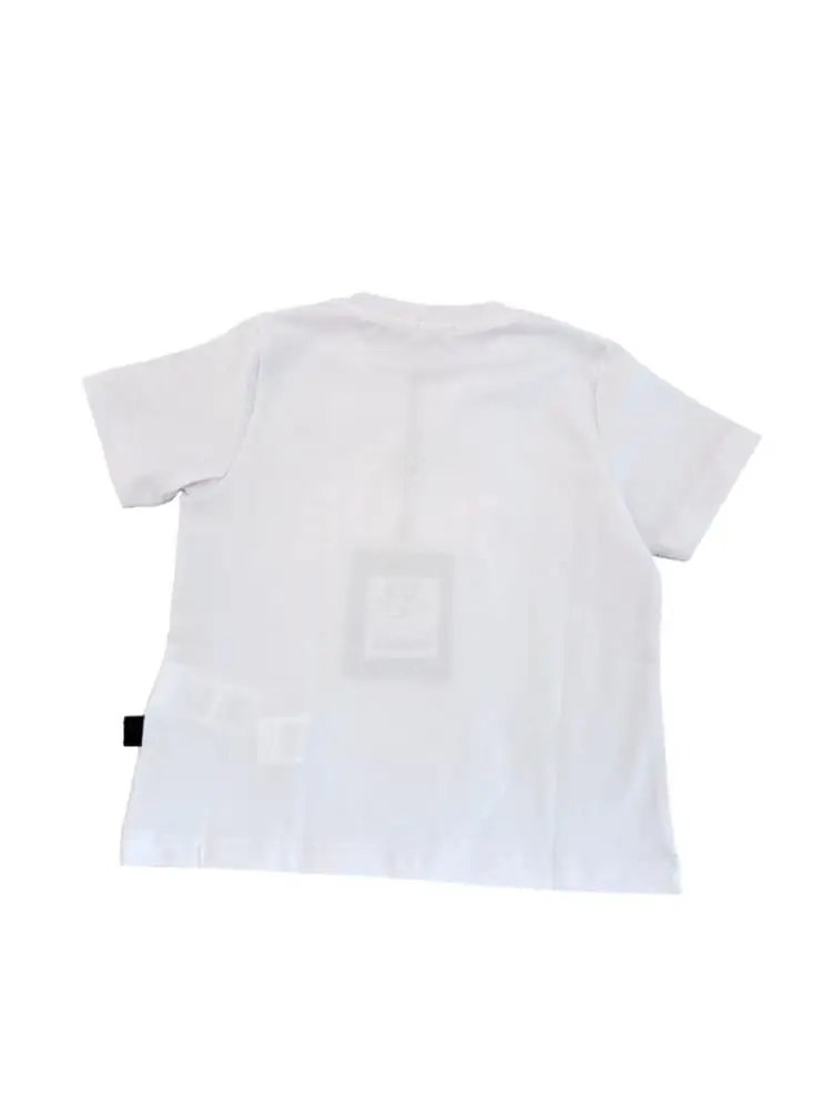 tshirt bianco bambina maxi logo miniatura 2