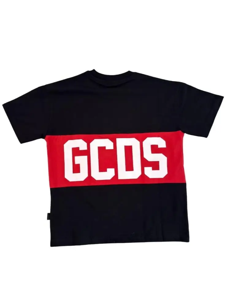 tshirt nera bambino maxi logo miniatura 2