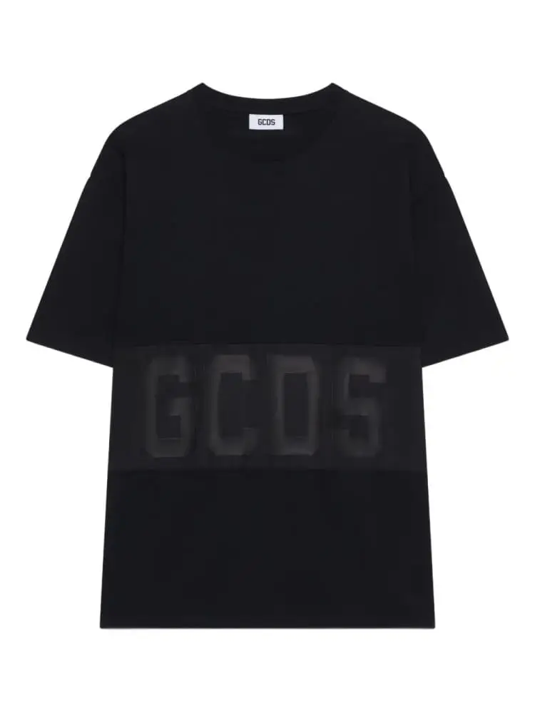 tshirt nera uomo maxi logo