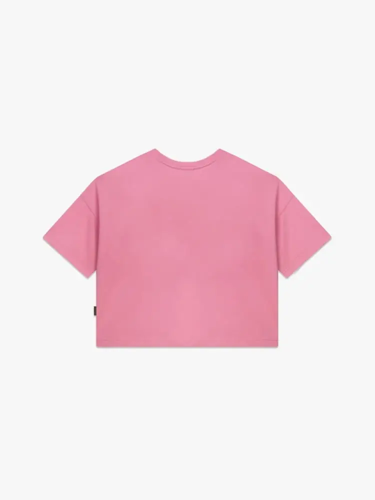 tshirt rosa bambina maxi logo miniatura 2