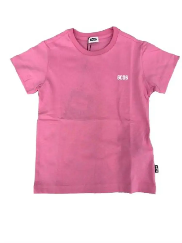 tshirt rosa bambina maxi logo sul retro