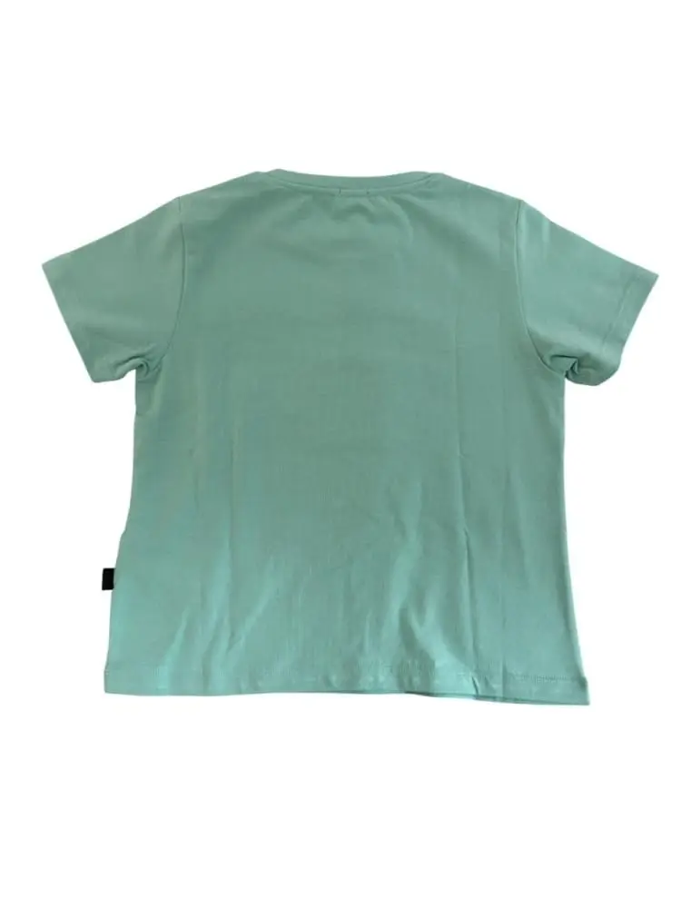 tshirt verde bambina maxi logo miniatura 2