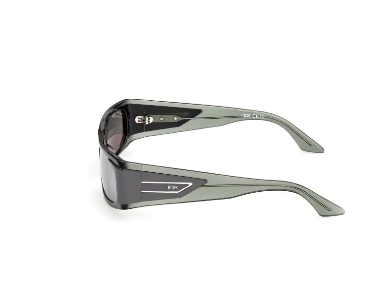 Unisex GCDS GD0073 98C Occhiali da sole Acetato Verde Fumo Squadrata Normale miniatura 3