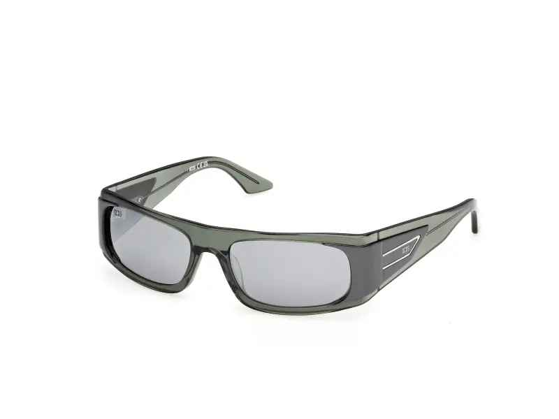 Unisex GCDS GD0073 98C Occhiali da sole Acetato Verde Fumo Squadrata Normale
