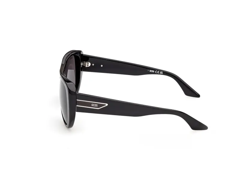 Unisex GCDS GD0074 01A Occhiali da sole Acetato Nero Fumo Maschera Normale miniatura 3