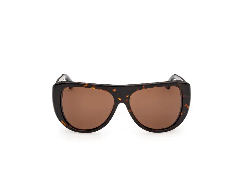 Unisex GCDS GD0074 52E Occhiali da sole Acetato Havana Marrone Maschera Normale miniatura 2