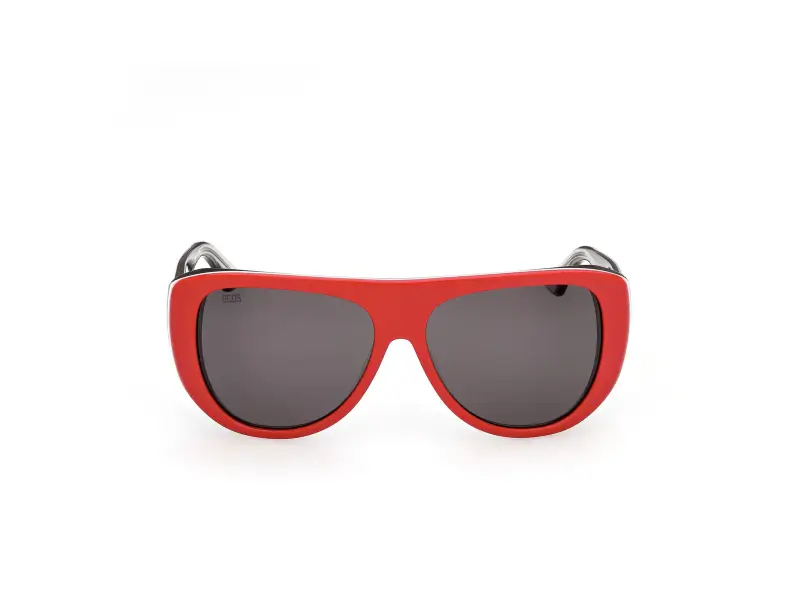 Unisex GCDS GD0074 68A Occhiali da sole Acetato Rosso Fumo Maschera Normale miniatura 2