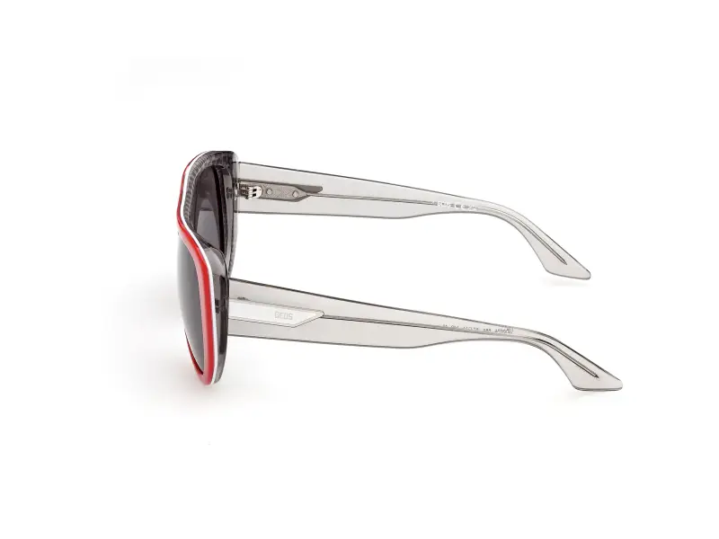 Unisex GCDS GD0074 68A Occhiali da sole Acetato Rosso Fumo Maschera Normale miniatura 3
