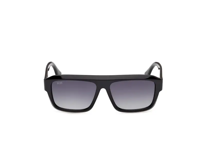 Unisex GCDS GD0075 01B Occhiali da sole Acetato Nero Fumo Squadrata Normale miniatura 2