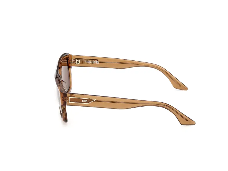 Unisex GCDS GD0075 45E Occhiali da sole Acetato Marrone Marrone Squadrata Normale miniatura 3