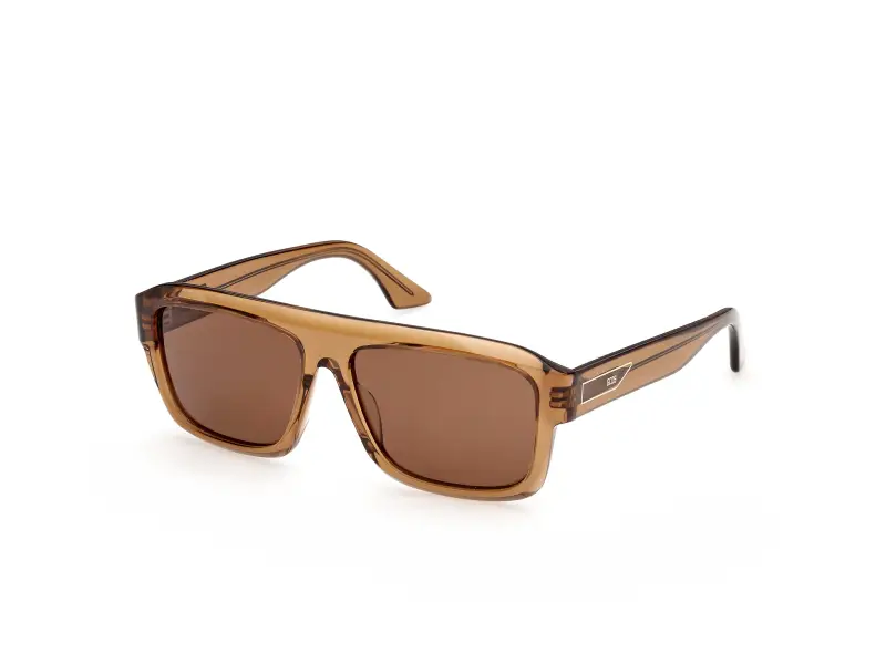 Unisex GCDS GD0075 45E Occhiali da sole Acetato Marrone Marrone Squadrata Normale