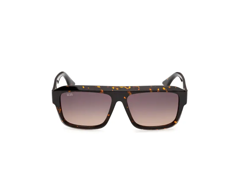 Unisex GCDS GD0075 52B Occhiali da sole Acetato Havana Fumo Squadrata Normale miniatura 2