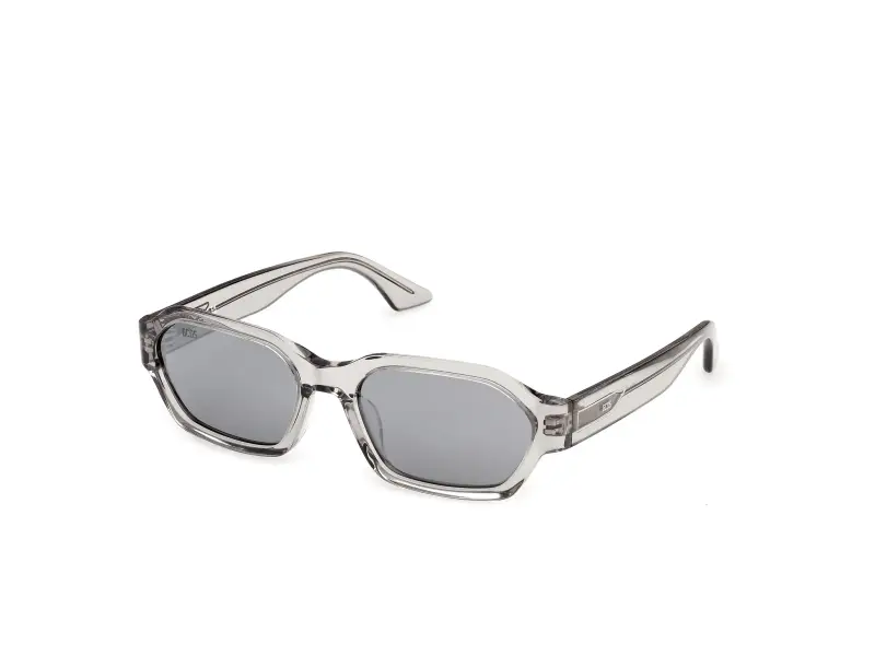 Unisex GCDS GD0076 20C Occhiali da sole Acetato Grigio Fumo Geometrica Normale