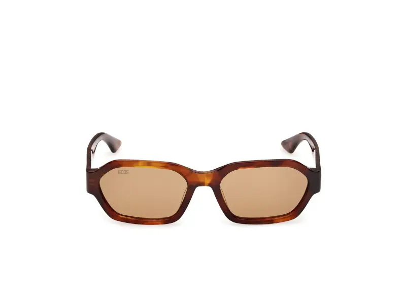 Unisex GCDS GD0076 54J Occhiali da sole Acetato Havana Roviex Geometrica Normale miniatura 2