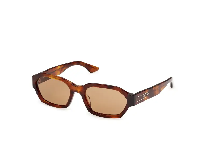 Unisex GCDS GD0076 54J Occhiali da sole Acetato Havana Roviex Geometrica Normale