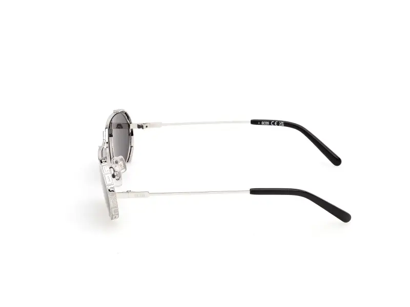 Unisex GCDS GD0078 16A Occhiali da sole Metallo Palladio Fumo Rotonda Normale miniatura 3