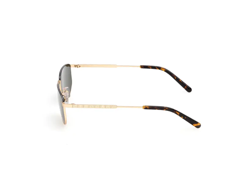 Unisex GCDS GD0079 31N Occhiali da sole Metallo Oro Verde Squadrata Normale miniatura 3