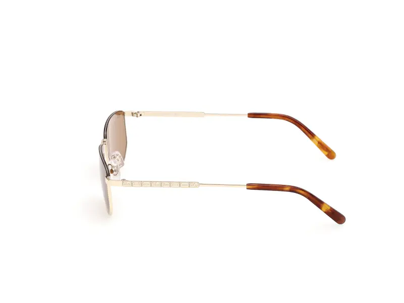 Unisex GCDS GD0079 32J Occhiali da sole Metallo Oro Roviex Squadrata Normale miniatura 3