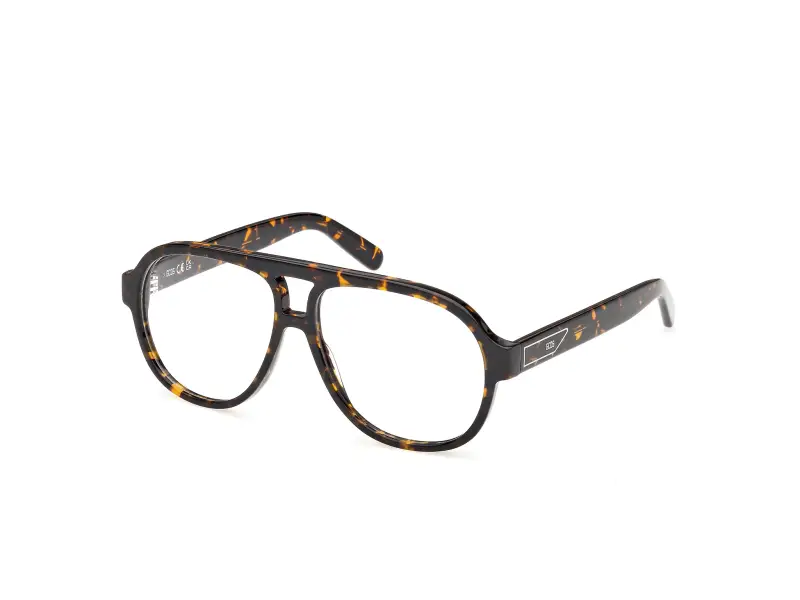 Unisex GCDS GD5053 52 Montature da vista Acetato Havana Pilot Normale
