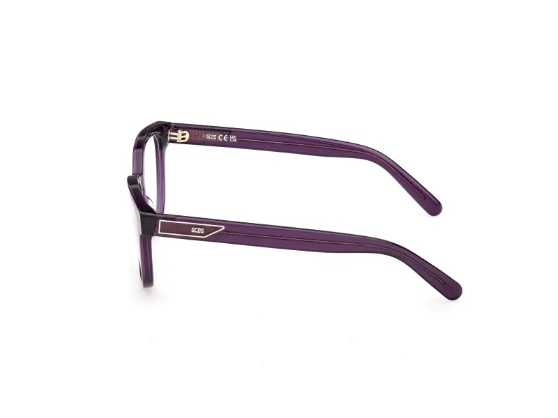 Unisex GCDS GD5054 81 Montature da vista Acetato Viola Squadrata Normale miniatura 3
