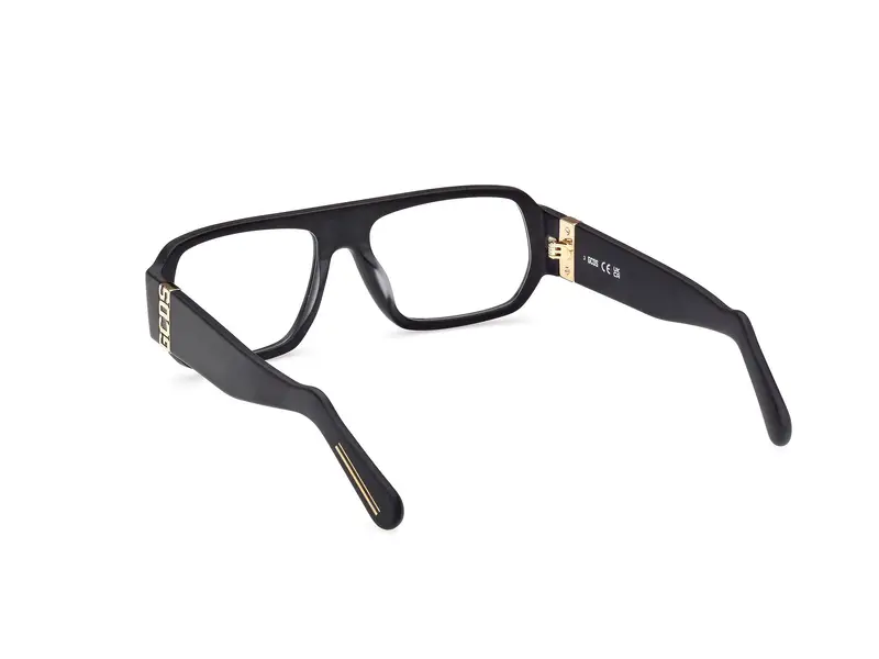 GCDS Unisex GD0034 02X Occhiali da sole Acetato Nero Blu Geometrica Normale miniatura 3
