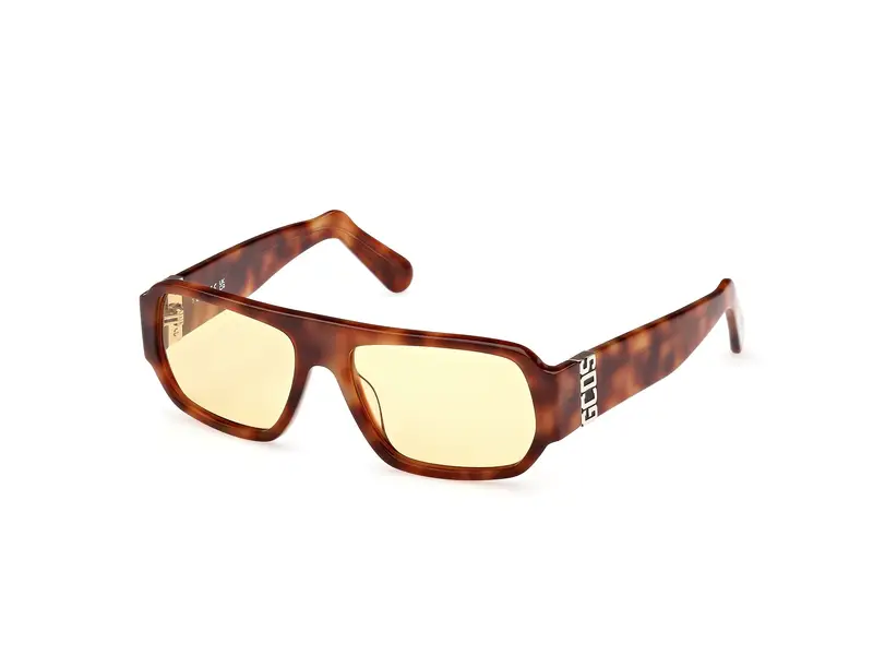 GCDS Unisex GD0034 53E Occhiali da sole Acetato Havana Marrone Geometrica Normale