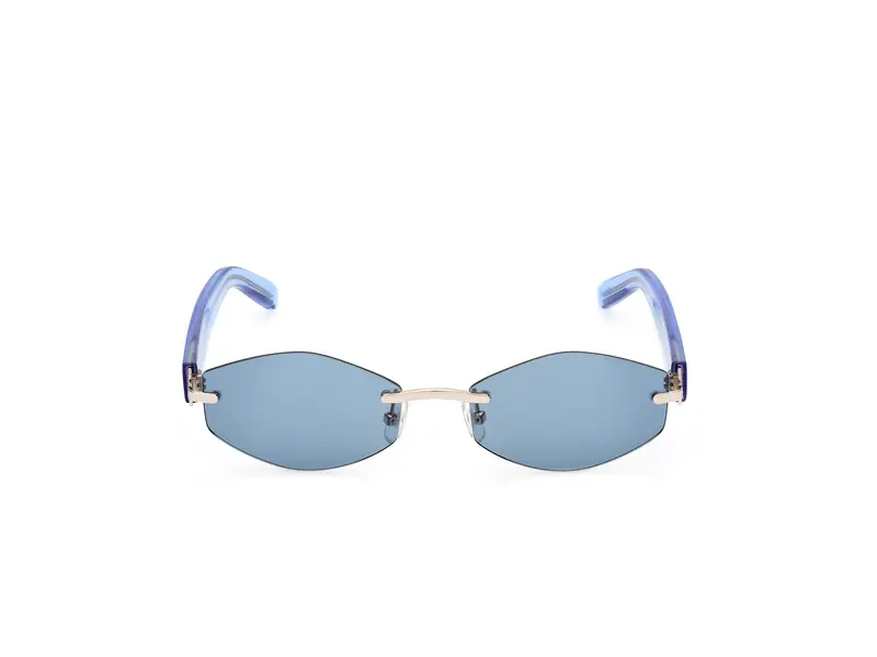 GCDS Unisex GD0040 32V Occhiali da sole Metallo Oro Blu Geometrica Normale miniatura 2