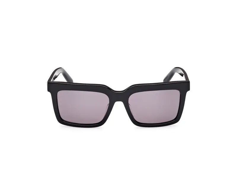 GCDS Unisex GD0041 01A Occhiali da sole Acetato Nero Grigio Squadrata Normale miniatura 2