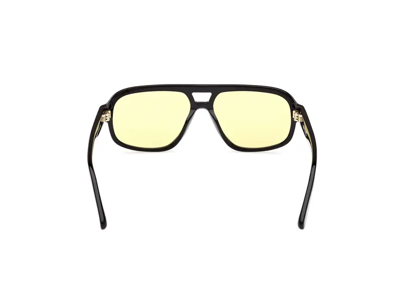 GCDS Unisex GD0046 01E Occhiali da sole Acetato Nero Marrone Pilot Normale miniatura 3