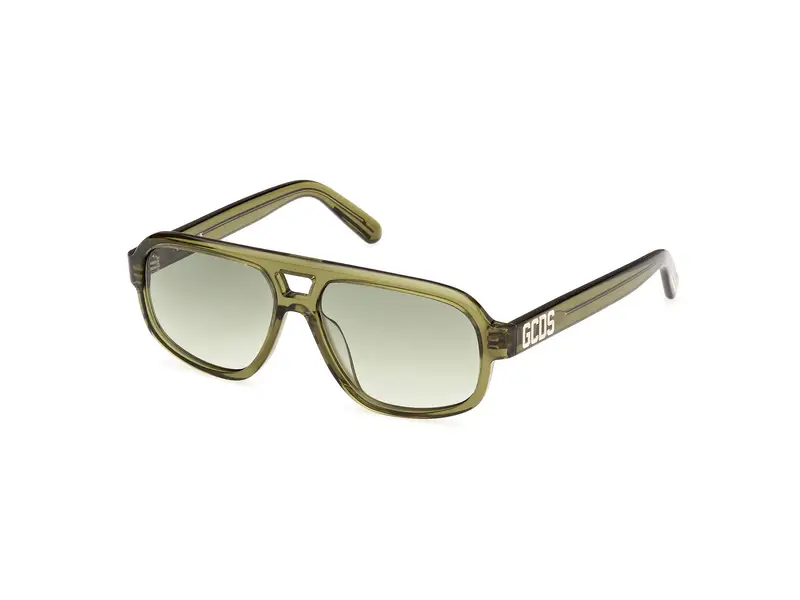 GCDS Unisex GD0046 93P Occhiali da sole Acetato Verde Verde Pilot Normale
