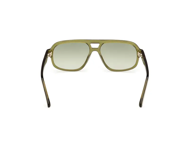 GCDS Unisex GD0046 93P Occhiali da sole Acetato Verde Verde Pilot Normale miniatura 3