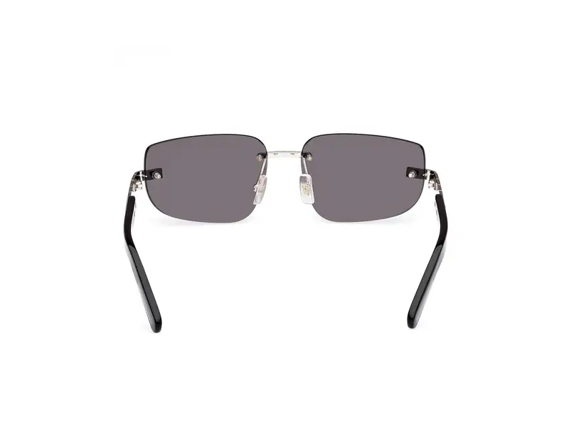 GCDS Unisex GD0052 16A Occhiali da sole Metallo Palladio Fumo Squadrata Normale miniatura 3