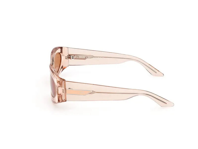 GCDS Unisex GD0057 72E Occhiali da sole Acetato Rosa Marrone Geometrica Normale miniatura 2