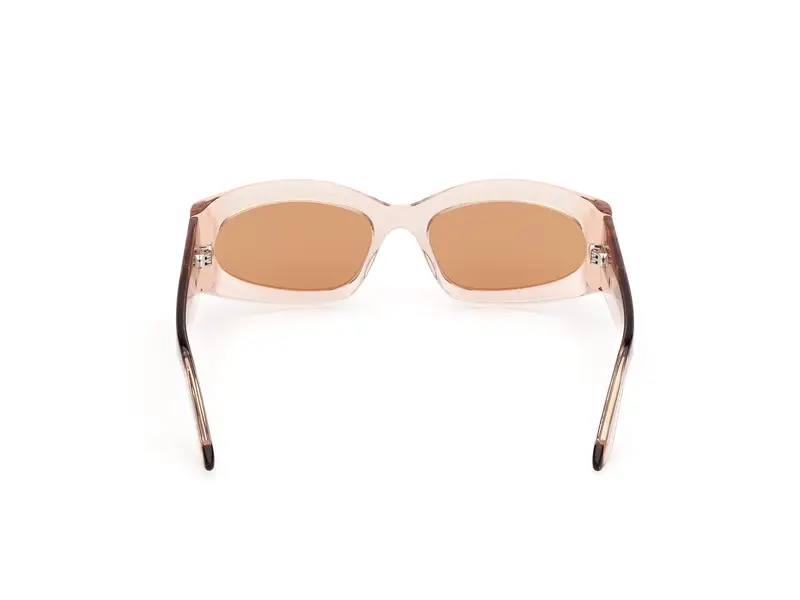 GCDS Unisex GD0057 72E Occhiali da sole Acetato Rosa Marrone Geometrica Normale miniatura 3