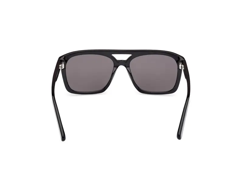 GCDS Unisex GD0058 01A Occhiali da sole Acetato Nero Fumo Squadrata Normale miniatura 3