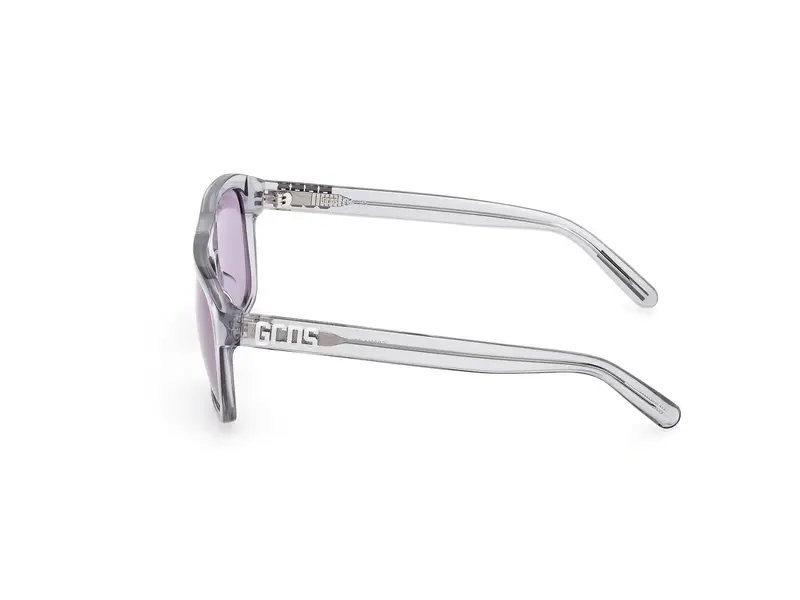 GCDS Unisex GD0058 20Y Occhiali da sole Acetato Grigio Viola Squadrata Normale miniatura 2