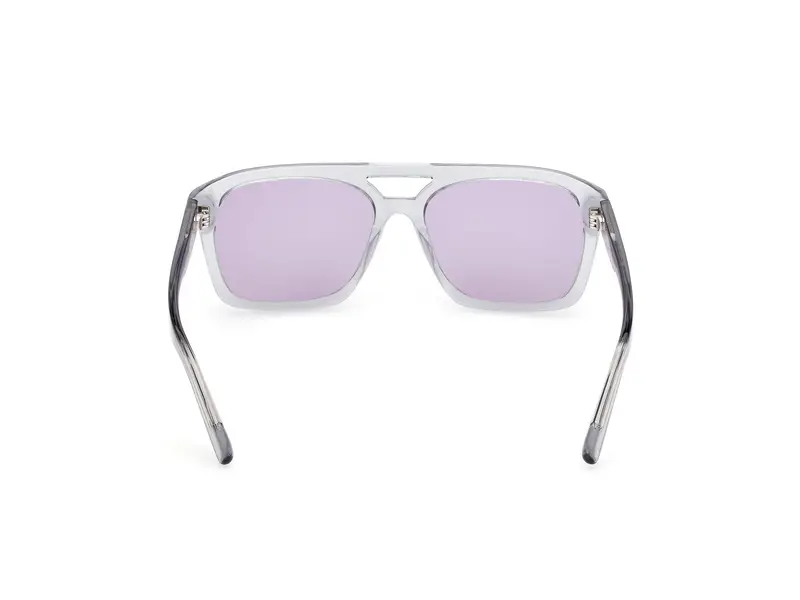 GCDS Unisex GD0058 20Y Occhiali da sole Acetato Grigio Viola Squadrata Normale miniatura 3