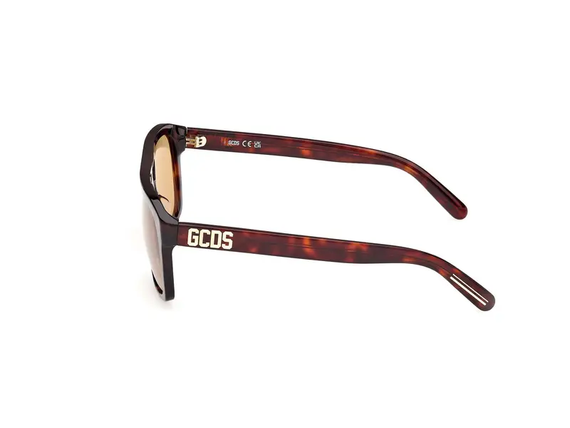 GCDS Unisex GD0058 52J Occhiali da sole Acetato Squadrata Normale miniatura 2