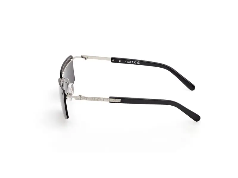 GCDS Unisex GD0061 16A Occhiali da sole Metallo Palladio Fumo Squadrata Normale miniatura 2