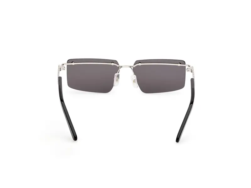 GCDS Unisex GD0061 16A Occhiali da sole Metallo Palladio Fumo Squadrata Normale miniatura 3