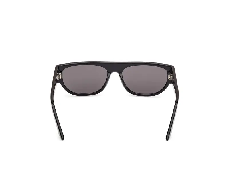 GCDS Unisex GD0062 01A Occhiali da sole Acetato Nero Fumo Geometrica Normale miniatura 3