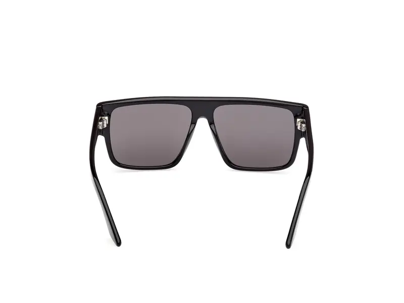 GCDS Unisex GD0063 01A Occhiali da sole Acetato Nero Fumo Geometrica Normale miniatura 3
