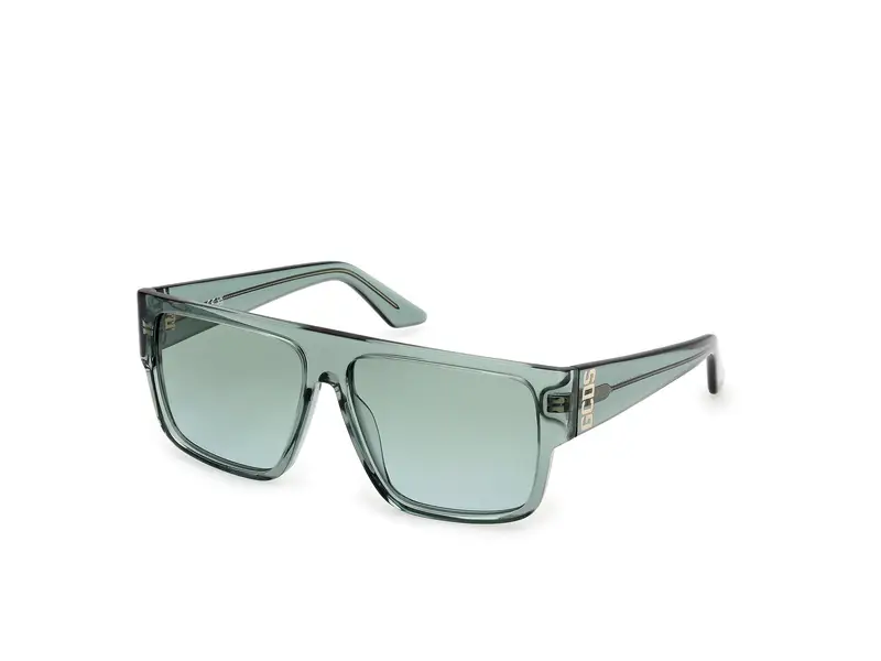 GCDS Unisex GD0063 93P Occhiali da sole Acetato Verde Verde Geometrica Normale